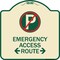 Signmission Emergency Access Route W/ Bidirectional Arrow Heavy-Gauge Aluminum Sign, 18" x 18", TG-1818-24111 A-DES-TG-1818-24111 - alternate 1